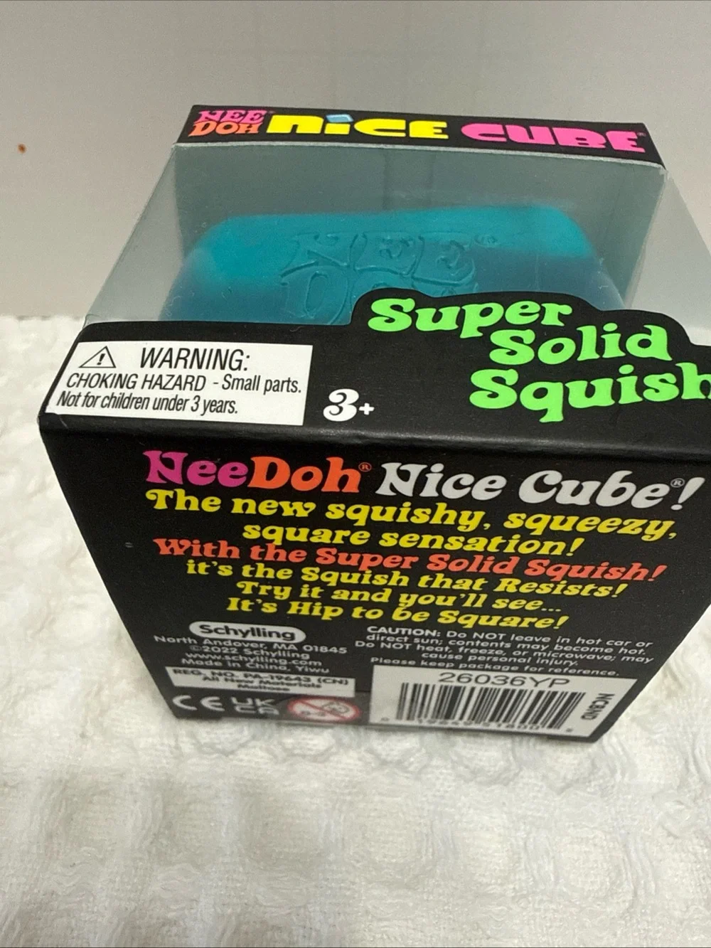 NeeDoh Nice Cube Stress Toy - Teal Blue